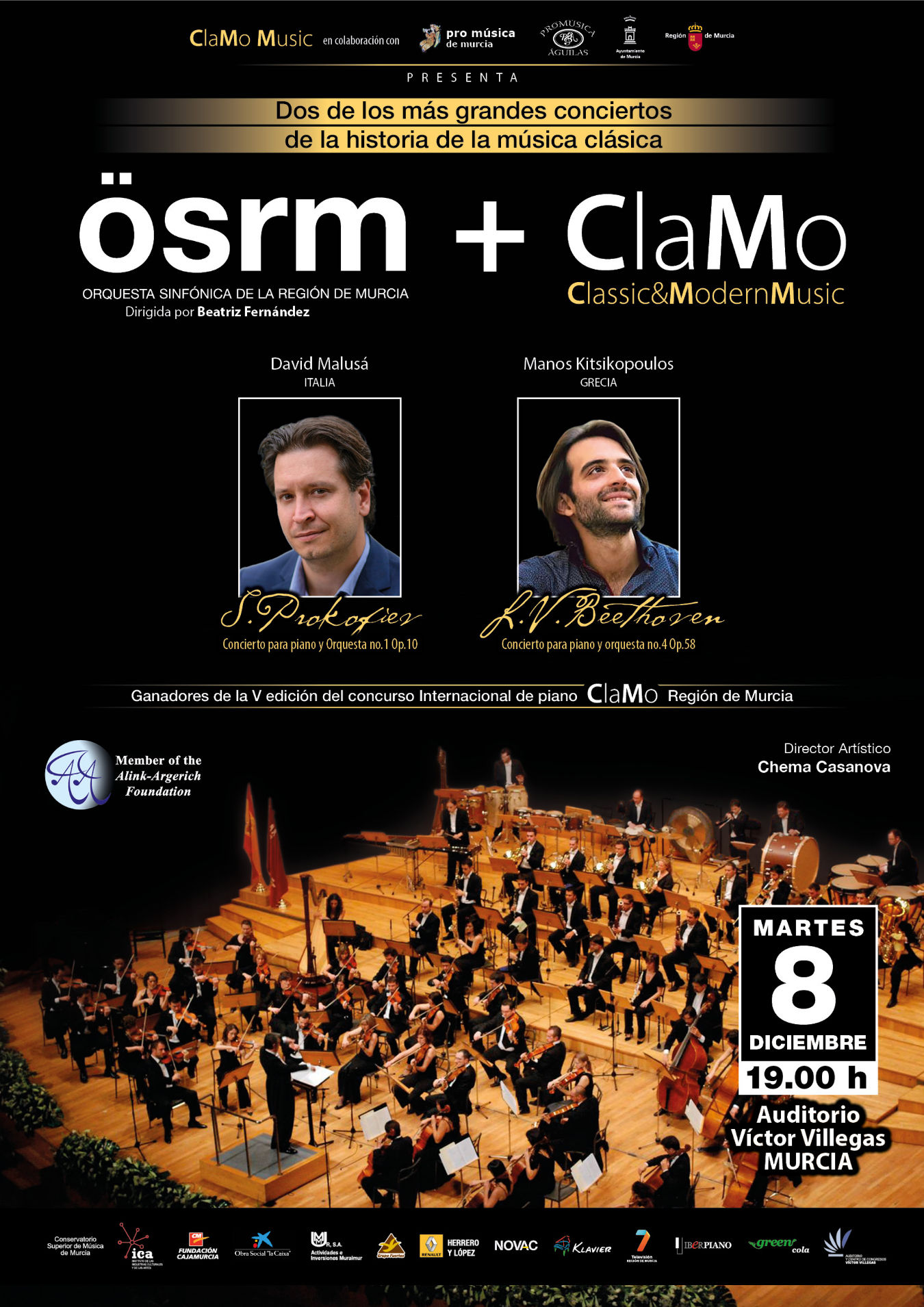 Concierto de Navidad Piano 2021 Concurso Clamo Music y OSRM Murcia