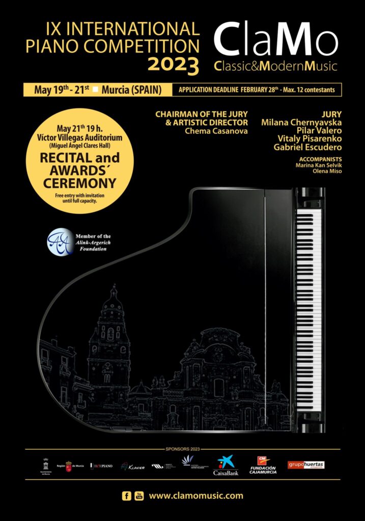 IX Edition of the International Piano Competition Clamo Music Region of Murcia 2023
