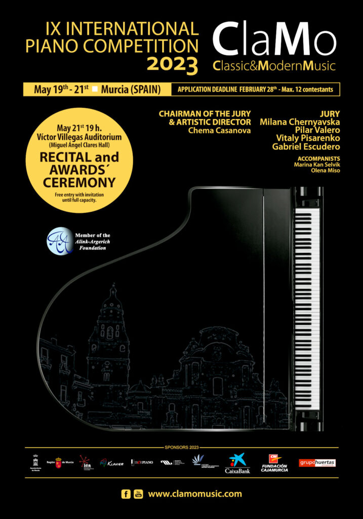 IX Edition of the International Piano Competition Clamo Music Region of Murcia 2023
