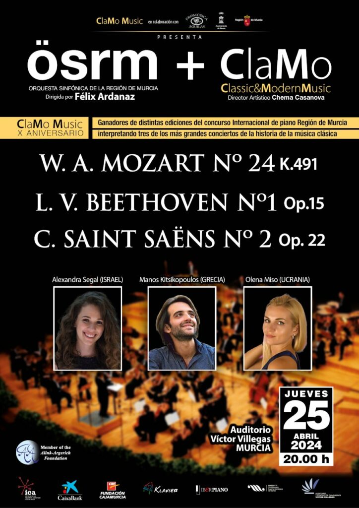 Piano and Orchestra Concert in Murcia – OSRM and Clamo Music – April 25, 2025